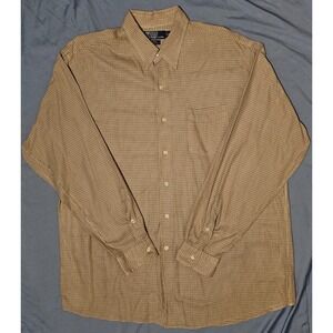 Polo‎ Ralph Lauren Merrin Vtg Men's Size XL Tan Check Long Sleeve Casual Shirt